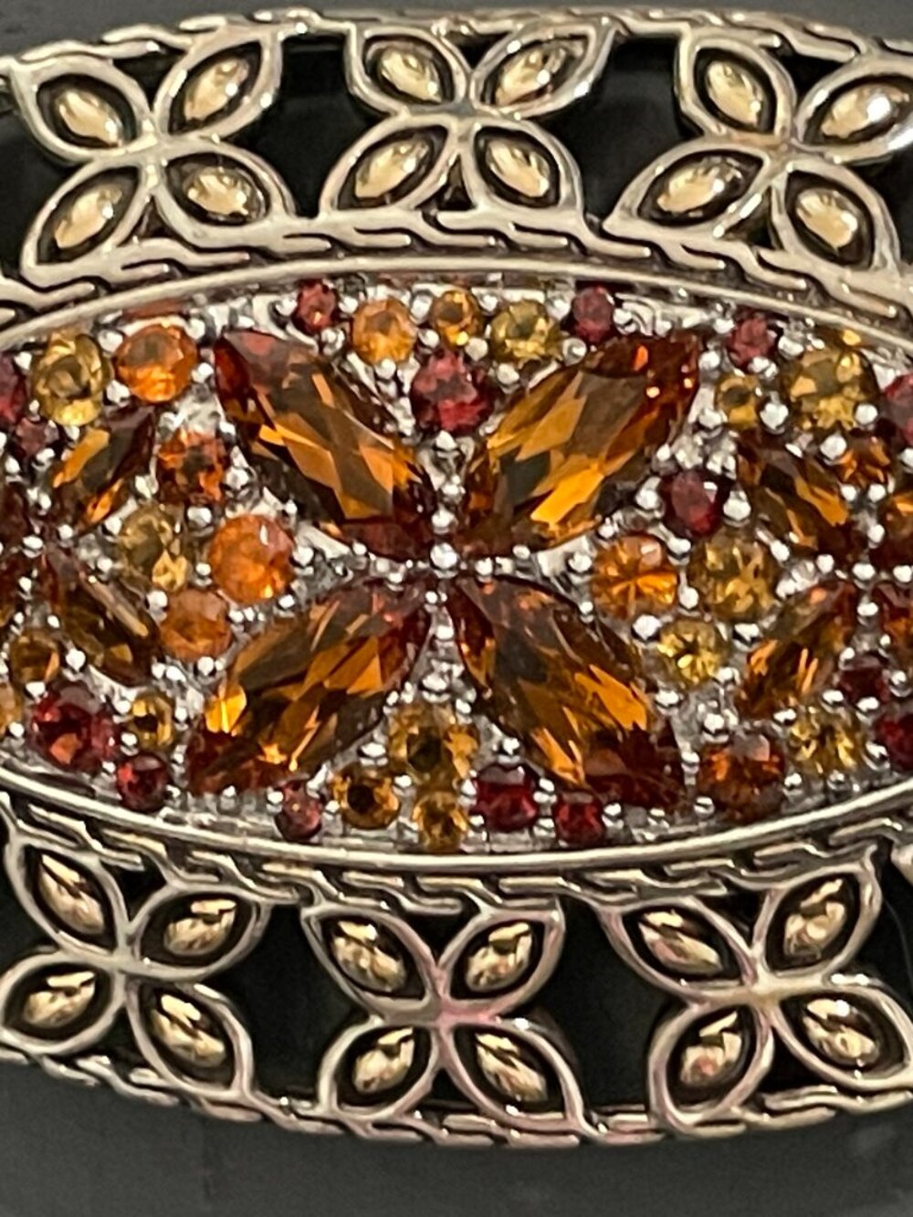 JOHN HARDY X LARGE PENDANT CITRINE 18K SBATU KAWUNG
